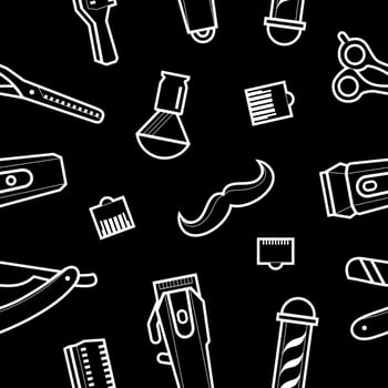 vector seamless illustration for barbershop