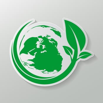 Green earth Concept with Leaves,ecology nature.Vector illustration. vector