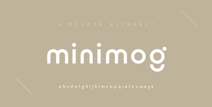 Abstract minimal modern alphabet fonts. Typography minimalist urban digital fashion future creative logo font. vector