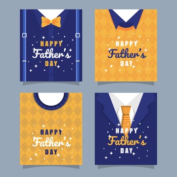 Father's Greeting Card Collection vector