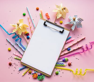 Clipboard and decoratons photo