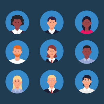Business People Avatar Collection vector