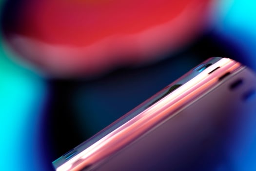 Blurry image of 35mm photographic film photo