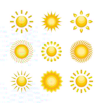 Sun Icon Collection vector