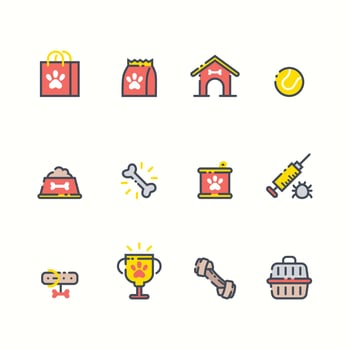 Set of Pet Shop Icon vector