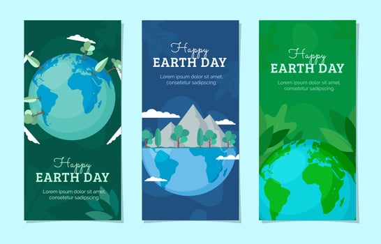 Earth Day Banner Template vector