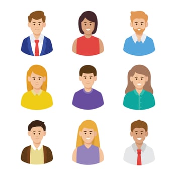 Business Group Avatar Set vector