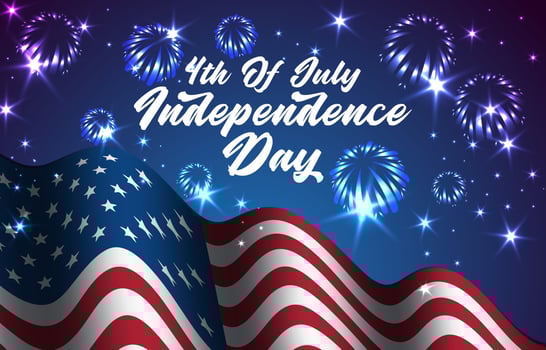 American Flag Illustration for Celebrating Independence Day vector