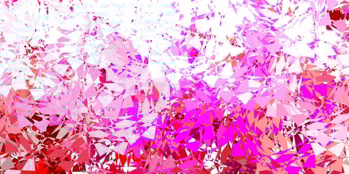 Dark pink vector background with polygonal forms.