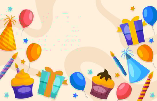 Birthday Party Background Template vector