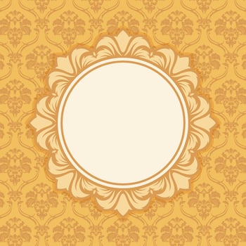 Vintage Background with Damask Patterns vector
