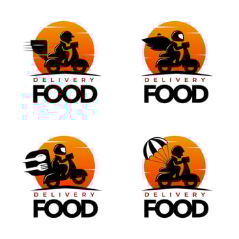 Logo Set of Speed Delivery Service vector