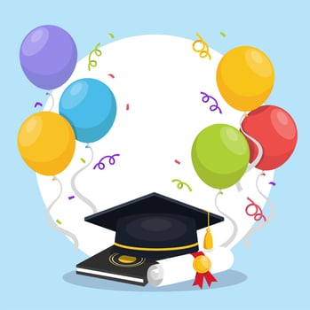 Graduation Celebration Background vector