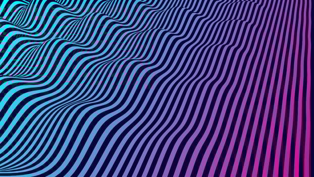 Vibrant abstract vector background with blue and violet waveing parallel lines