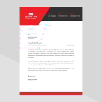 Elegant and minimalist style letterhead template design vector