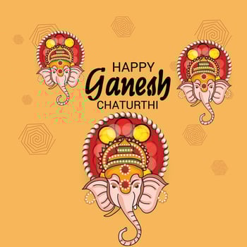 Happy Ganesh Chaturhi vector