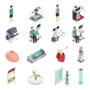 Medicine Future Technology Icons Vector Illustration