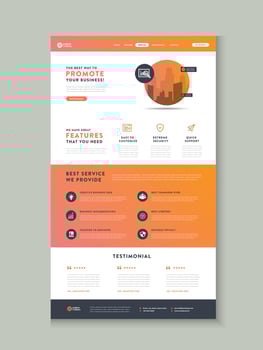 Business website landing page or App landing page or Web user interface Wire Frame Design vector