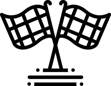 Line icon for race flag vector