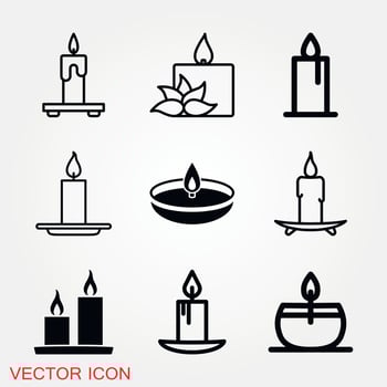 Candle Icons Set vector