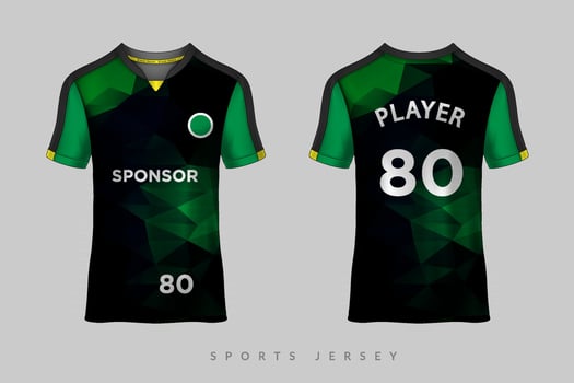 Soccer jersey and tshirt sport mockup template Graphic design for football kit vector