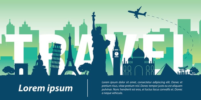 world famous landmark silhouette style vector