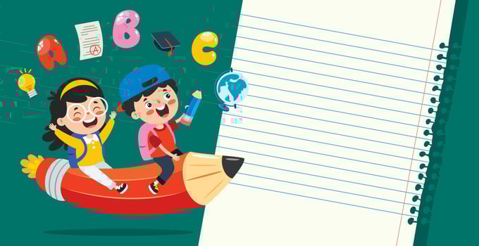 Blank Note Paper For Children Education vector