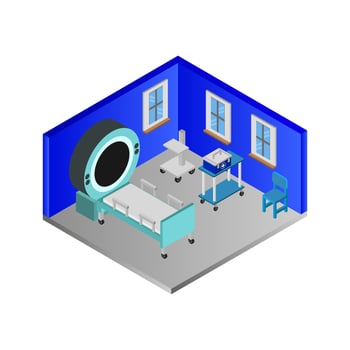 Isometric Hospital Room vector