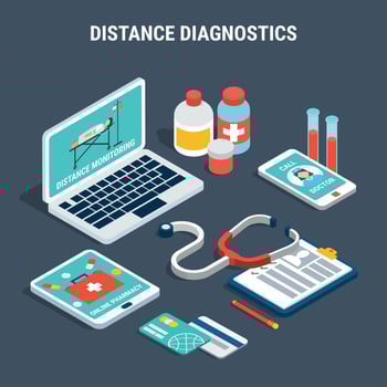 Medical Diagnostics Isometric Set Vector Illustration