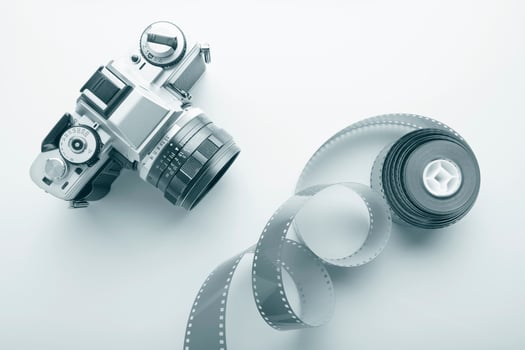 Vintage SLR film camera photo