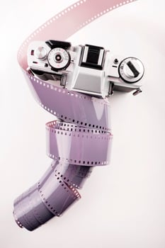 Vintage SLR film camera photo