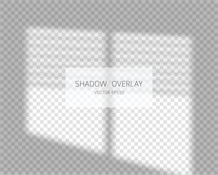 Shadow overlay effect Natural shadows from window isolated vector