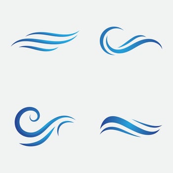 Water Wave symbol and icon Logo vector