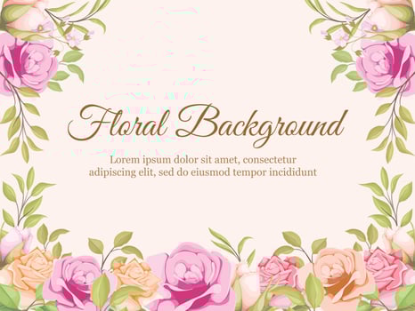 Floral Concept Wedding Banner Background Template Design vector