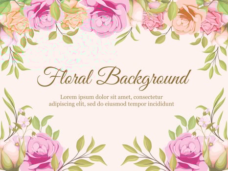 Floral Concept Wedding Banner Background Template Design vector