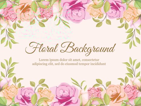 Floral Concept Wedding Banner Background Template Design vector