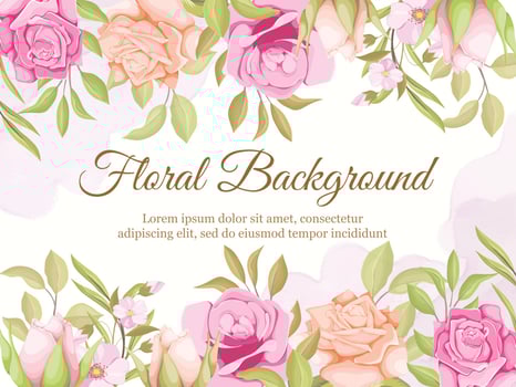Floral Concept Wedding Banner Background Template Design vector