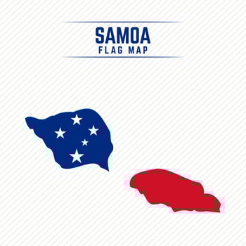 Flag Map of Samoa vector
