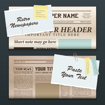 Vintage Newspaper Banners Vector Illustration