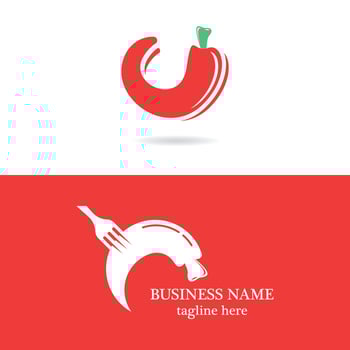 Chili hot logo template vector