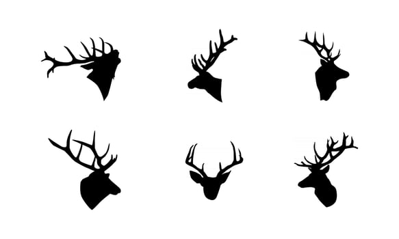 deer head silhouette vector illustration