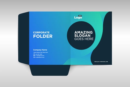 Elegant corporate folder template vector