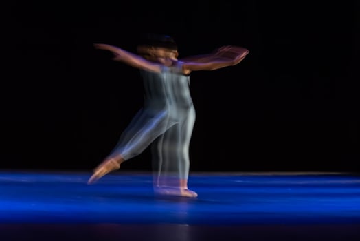 The abstract movement of the dance photo