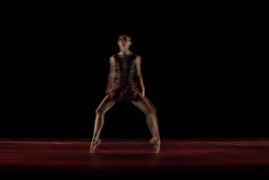 The abstract movement of the dance photo