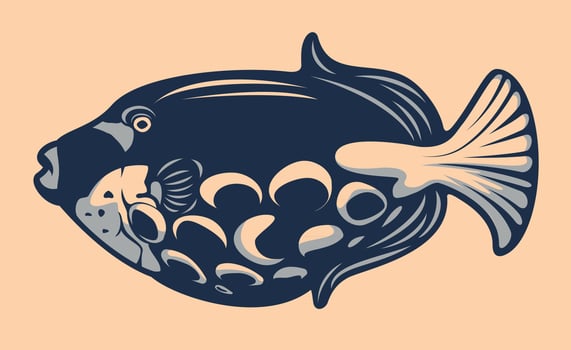 Tropical fish illustration vector