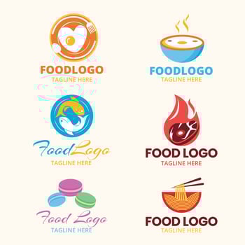 Set of Food Logo Design vector