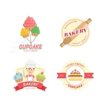 Food Label bakery sweet bakery dessert sweets shop  Design Template vector
