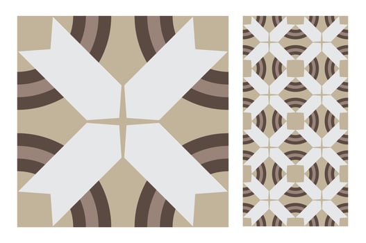 vintage tiles patterns antique seamless design in Vector illustration