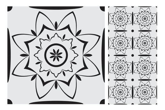 vintage tiles patterns antique seamless design in Vector illustration