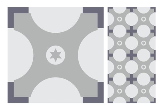 vintage tiles patterns antique seamless design in Vector illustration